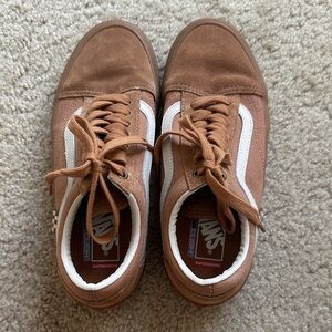 Vans Men's Tan and White Sneakers